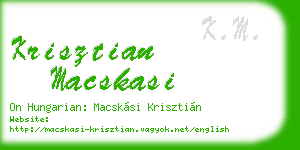 krisztian macskasi business card