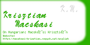 krisztian macskasi business card